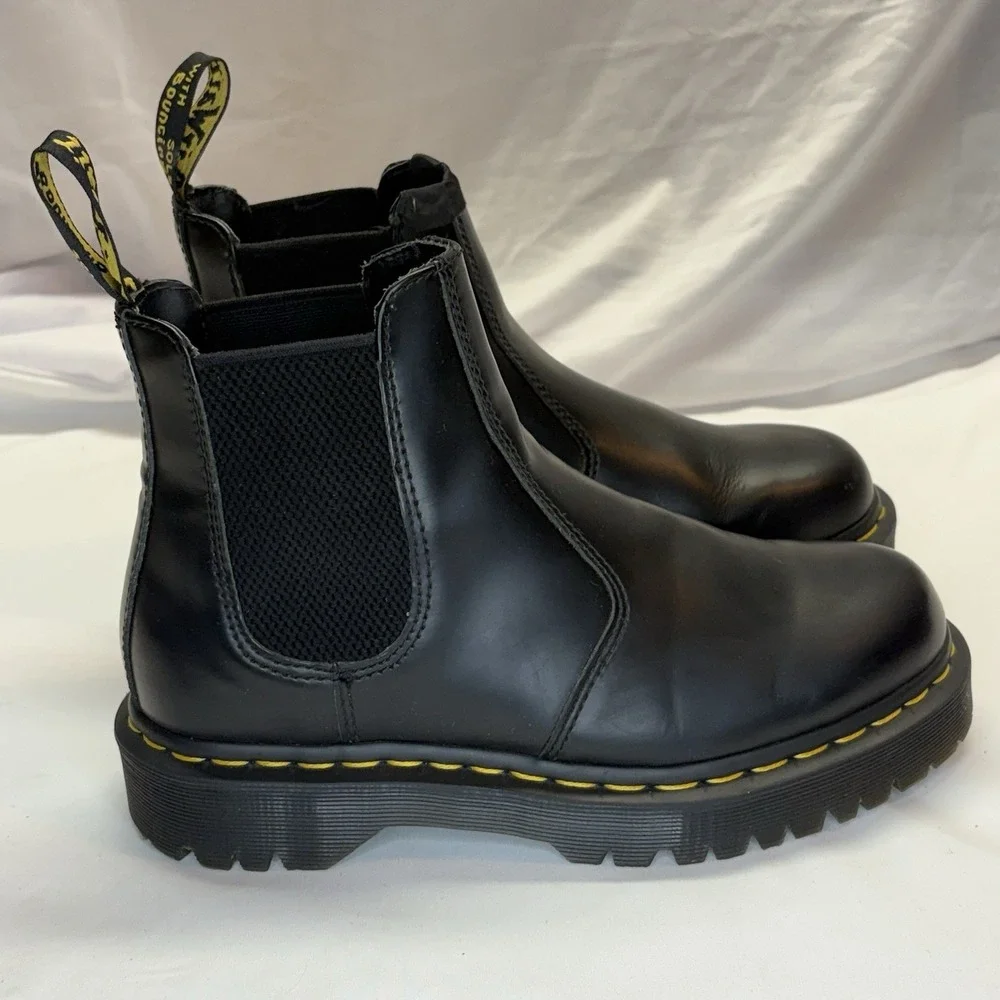 Dr Martens 2976 Bex Chelsea Boot Mens US 7 W 8 Soft Toe Work Black Leather Ankle